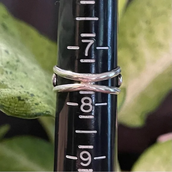 Faceted Prehnite Sterling Silver Ring Floral Band by designer Kyri